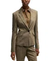 Hugo Boss Boss By  Women's Melange Slim-fit Blazer In Open Misc