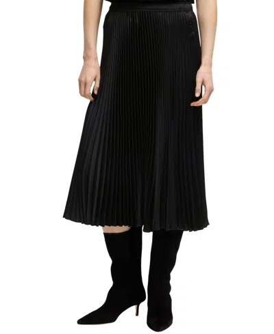 HUGO BOSS BOSS BY HUGO BOSS WOMEN'S MICRO PRINT PLISSE SKIRT