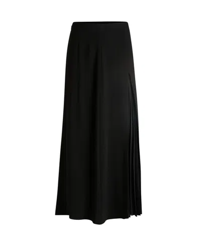HUGO BOSS BOSS BY HUGO BOSS WOMEN'S PLISSE DETAIL MAXI SKIRT