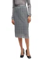 Hugo Boss Stretch-tulle Slim-fit Skirt With Seasonal Print In Gray