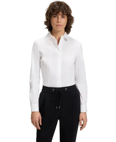 Hugo Boss Boss By  Women's Regular-fit Blouse In White