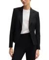 Hugo Boss Boss By  Women's Regular-fit Button-up Jacket In Black