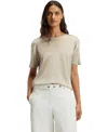 Hugo Boss Boss By  Women's Regular-fit Stretch-silk Front T-shirt In Neutral