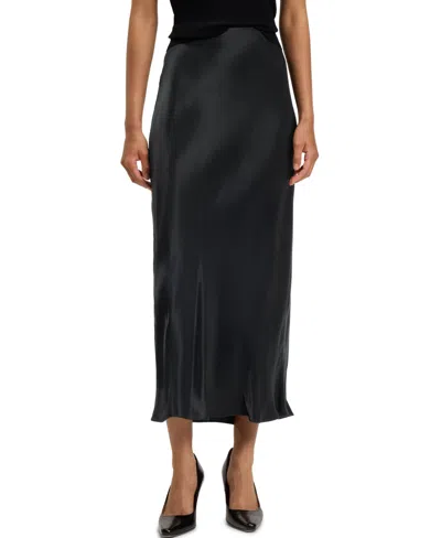 Hugo Boss Boss By  Women's Regular-fit Maxi Satin Skirt In Black