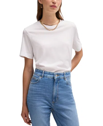 Hugo Boss Boss By  Women's Relaxed-fit T-shirt In White