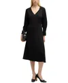 Hugo Boss Boss By  Women's Relaxed-fit V-neck Dress In Black