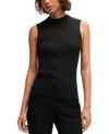 Hugo Boss Boss Feskies Crewneck Sweater Vest In Black
