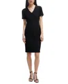 Hugo Boss Boss Dijeta Mixed Media Dress In Black