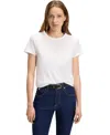 Hugo Boss Boss By  Women's Slim-fit Mercerized-cotton Monogram T-shirt In White
