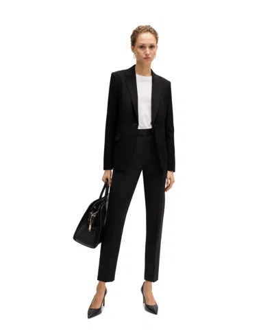 Hugo Boss Boss By  Women's Slit Cuff Regular-fit Jacket In Black