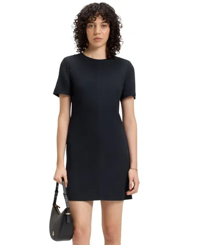 Hugo Boss Boss By  Women's Soft Crepe Shift Dress In Blue