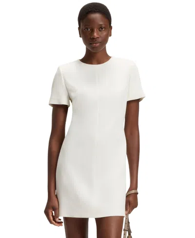 Hugo Boss Boss By  Women's Soft Crepe Shift Dress In White