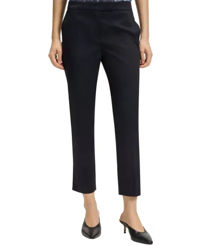 Hugo Boss Boss By  Women's Stretch Cotton Slim-fit Pants In Blue