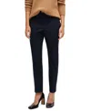 Hugo Boss Boss By  Women's Stretch-cotton Twill Regular-fit Trousers In Dark Blue