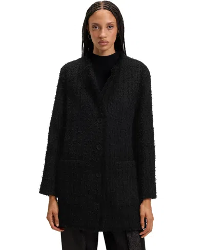 Hugo Boss Boss By  Women's Velvet Tweed Oversized-fit Blazer