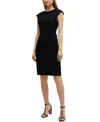 HUGO BOSS BOSS BY HUGO BOSS WOMEN'S WOOL CAP SLEEVE SLIM-FIT DRESS