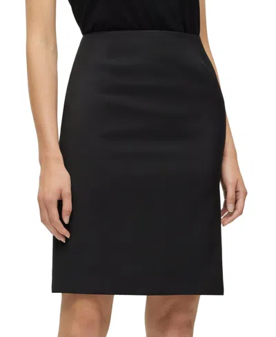 Hugo Boss Boss By  Women's Wool Slim-fit Pencil Skirt In Black