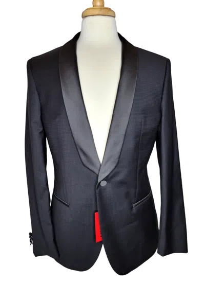 Pre-owned Hugo Boss Boss By  Wool Slim Fit Tuxedo/dinner Jacket, Black, Size Men's 40 R