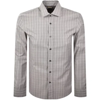 Hugo Boss Boss C Hank Kent Shirt Medium Beige In Gray