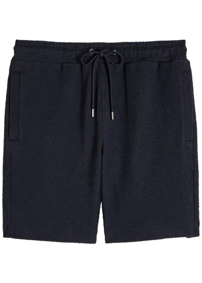 Hugo Boss Boss C-leoni Bouclé Shorts In Blue