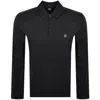 Hugo Boss Boss C Paley 01 Mercerised Polo T Shirt Navy In Black