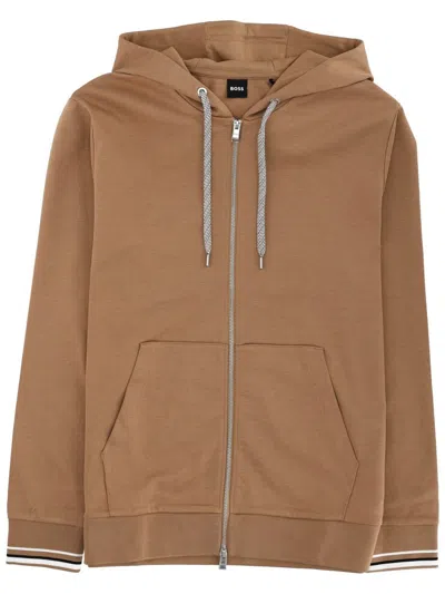 Hugo Boss C-spencer Sweatshirt In Brown