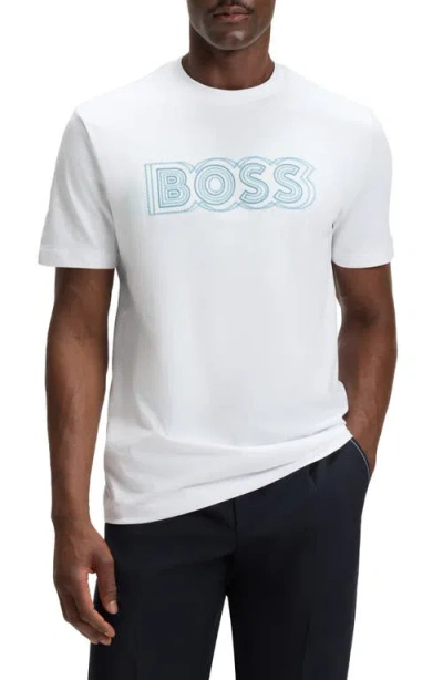 Hugo Boss Boss C-thompson Logo T-shirt In White