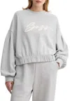 Hugo Boss Logo-embroidered Sweatshirt In Gray