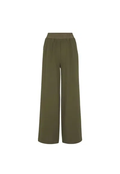Hugo Boss Elastic Waist Casual Pants In Verde