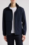 Hugo Boss Boss Caldar Hooded Zip-up Jacket In Dark Blue
