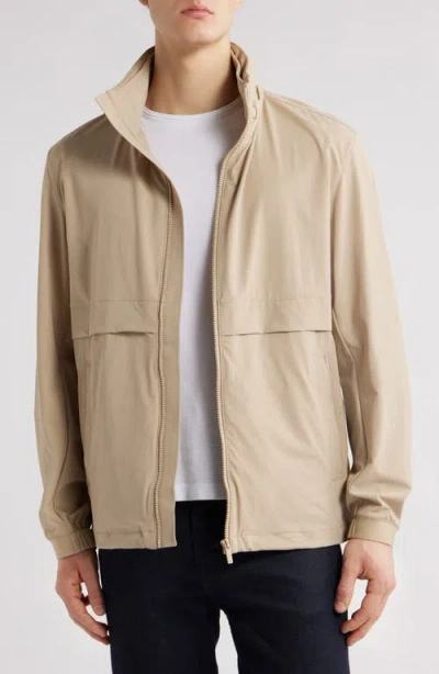 Hugo Boss Boss Caldar Hooded Zip-up Jacket In Light Beige