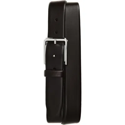 Hugo Boss Boss Caleb Leather Belt In Dark Brown