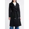 Hugo Boss Boss Calegan Wool & Cashmere Wrap Coat In Black
