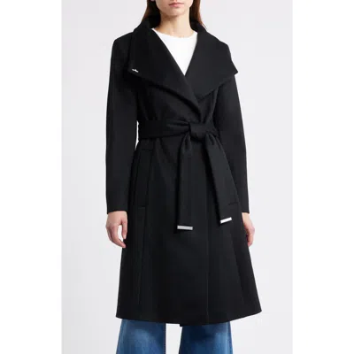 Hugo Boss Boss Calegan Wool & Cashmere Wrap Coat In Black