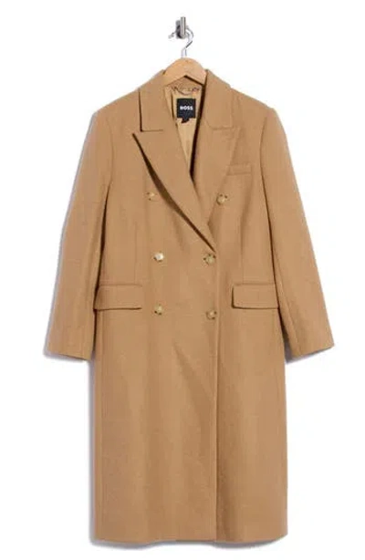 Hugo Boss Boss Callaf Double Breasted Coat In Black