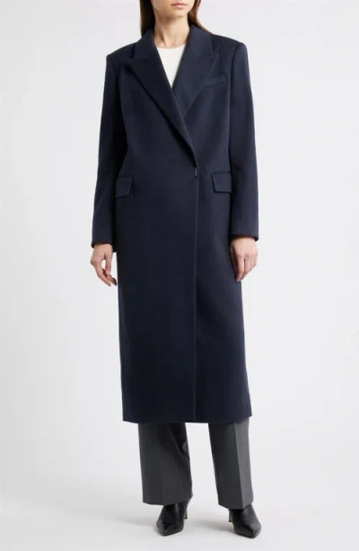 Hugo Boss Boss Callafy Cashmere Coat In Blue