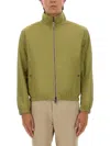 Hugo Boss Reversible Jacket With Elastic Cuffs And Collar In Green