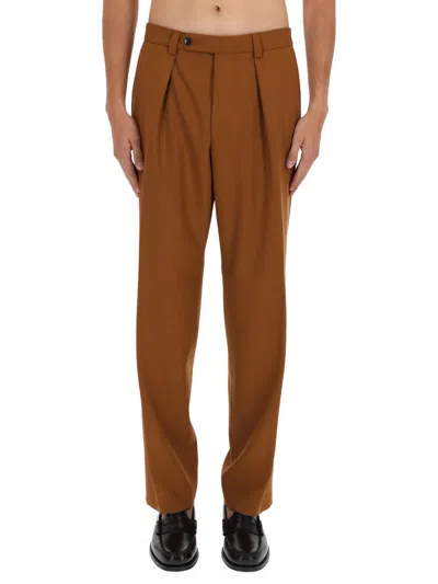 Hugo Boss Boss Camel Regular Fit Pants In Brown