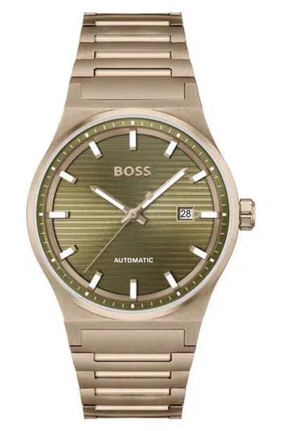 HUGO BOSS BOSS CANDOR AUTOMATIC BRACELET WATCH, 41MM