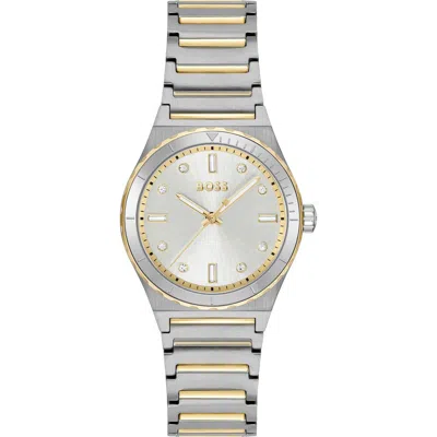 Hugo Boss Boss Candor Bracelet Watch, 32mm In Silver White