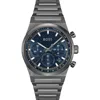 Hugo Boss Men's Candor Quartz Chronograph Ionic Plated Gray Stainless-steel Watch, 41mm In Blue