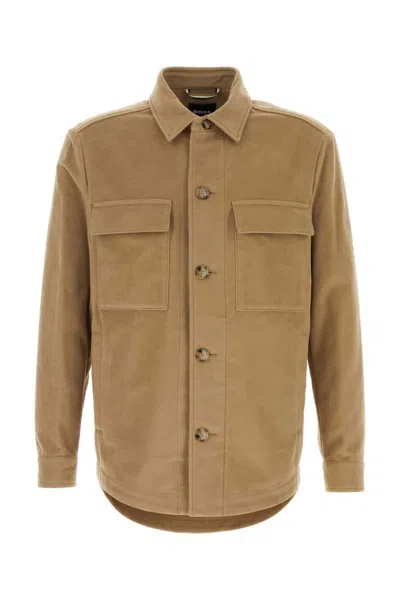 Hugo Boss Boss Shirts In Beige O Tan