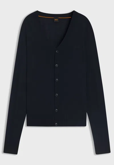 Hugo Boss Boss Cardigan Avac_cd In Blue