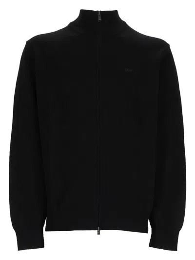 Hugo Boss Boss Cardigan Con Logo In Black
