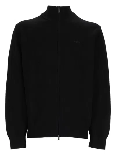 Hugo Boss Boss Cardigan Con Logo In Black