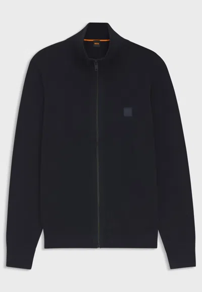 Hugo Boss Boss Cardigan Kanozip_s In Blue