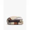 Hugo Boss Boss Carlow Colour-block Cotton-sateen Duvet Cover In Multicoloured