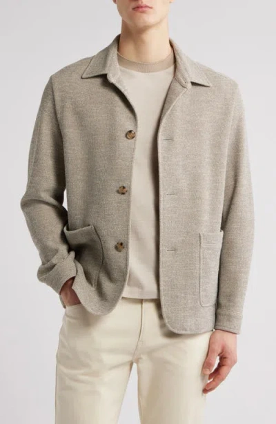 Hugo Boss Boss Carper Cotton Blend Jacket In Light Beige