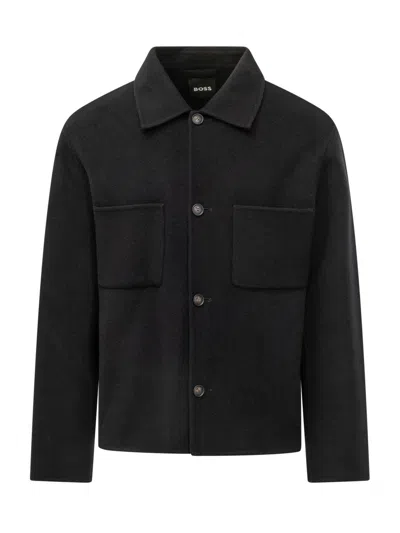 Hugo Boss Boss Carper Woven Wool-blend Jacket In Multi