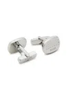 Hugo Boss Boss Casing Logo-engraved Cufflinks In Silver